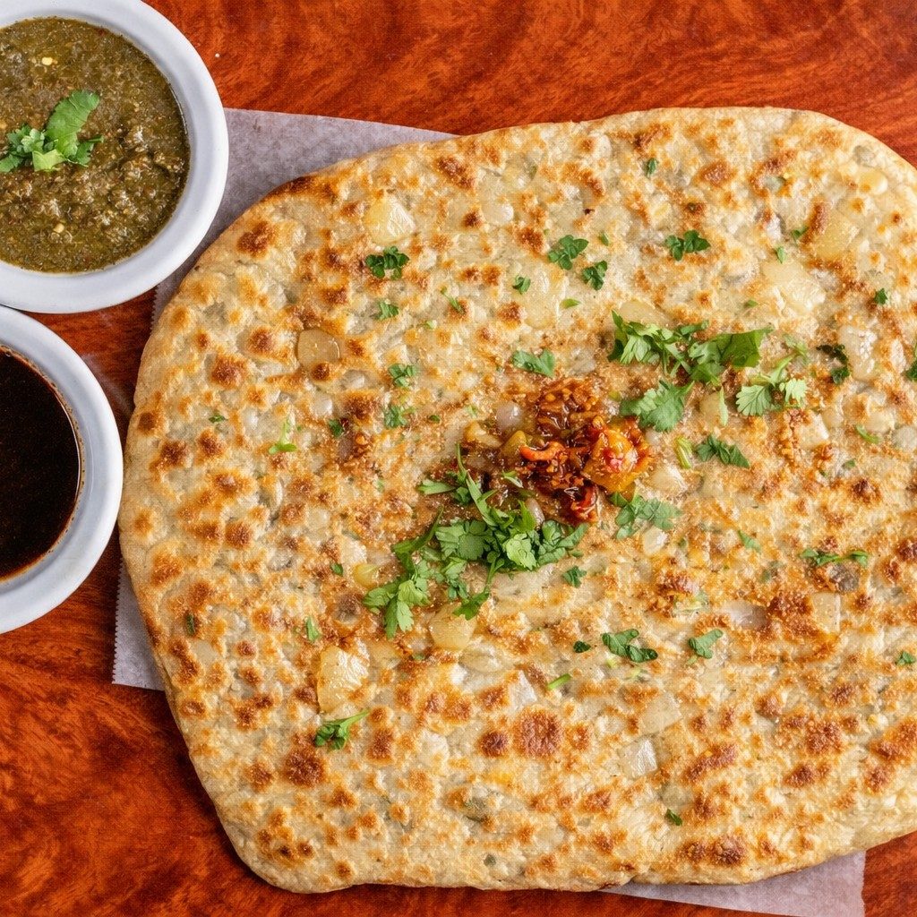 Onion Paratha (Stuffed With Onion).