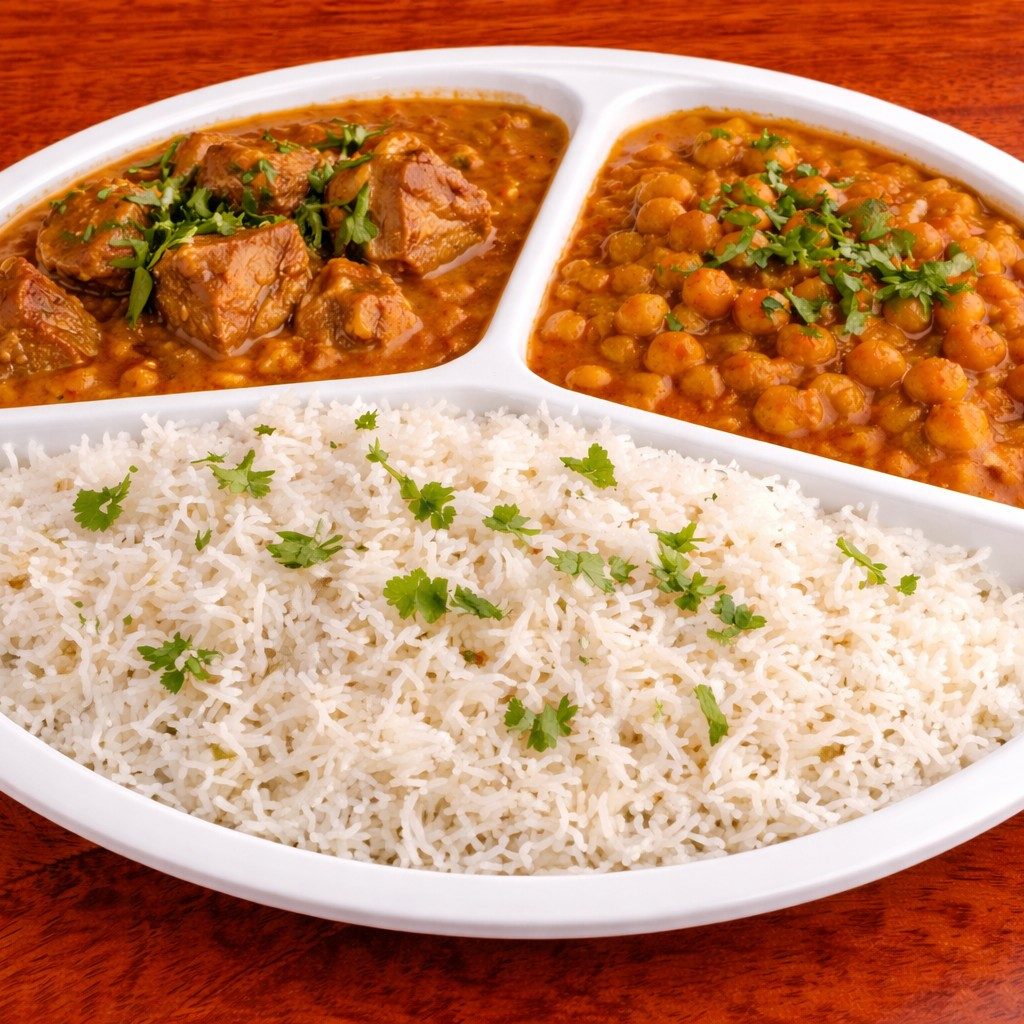 Lamb korma With Channa Masala.